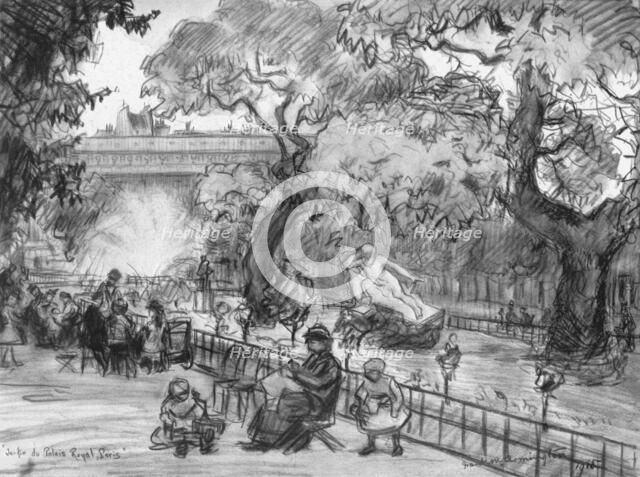 'Garden of the Palais-Royal', 1915. Artist: Frank Milton Armington.