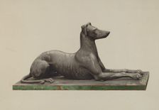 Garden Ornament (Greyhound), c. 1939. Creator: George Constantine;Constantine, George