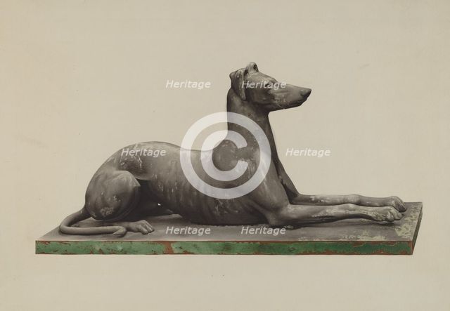 Garden Ornament (Greyhound), c. 1939. Creator: George Constantine;Constantine, George.