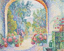 Garden at La Hune, Saint-Tropez, 1909. Creator: Jeanne Desgrange