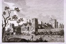 Garden at Lambeth Palace, London, 1786. Artist: S Sparrow