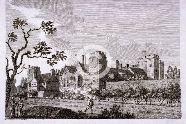 Garden at Lambeth Palace, London, 1786.  Artist: S Sparrow
