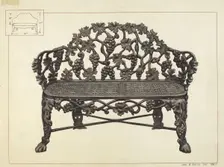 Garden Bench, 1935/1942. Creator: John B. Moll
