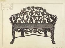 Garden Bench, 1935/1942. Creator: John B. Moll