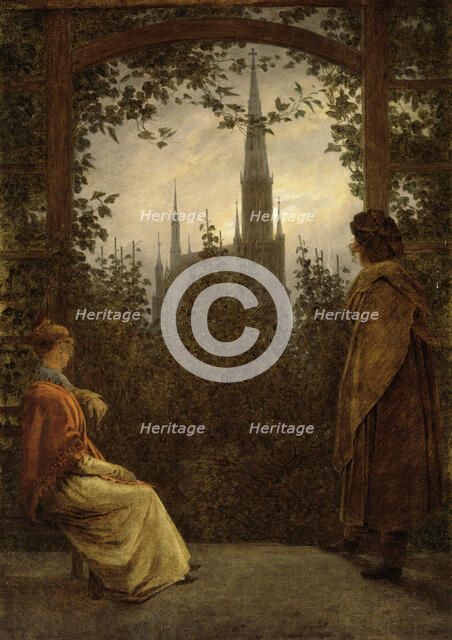 Garden Bower in Greifswald, 1818. Artist: Friedrich, Caspar David (1774-1840)