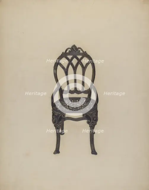 Garden Chair, c. 1938. Creator: Katherine Hastings.