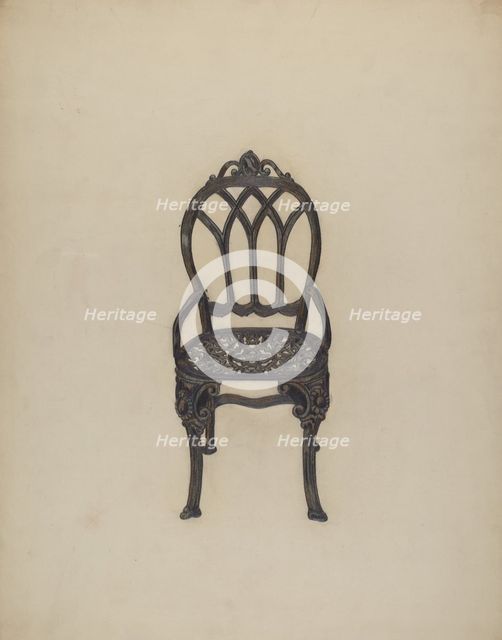 Garden Chair, c. 1938. Creator: Katherine Hastings.