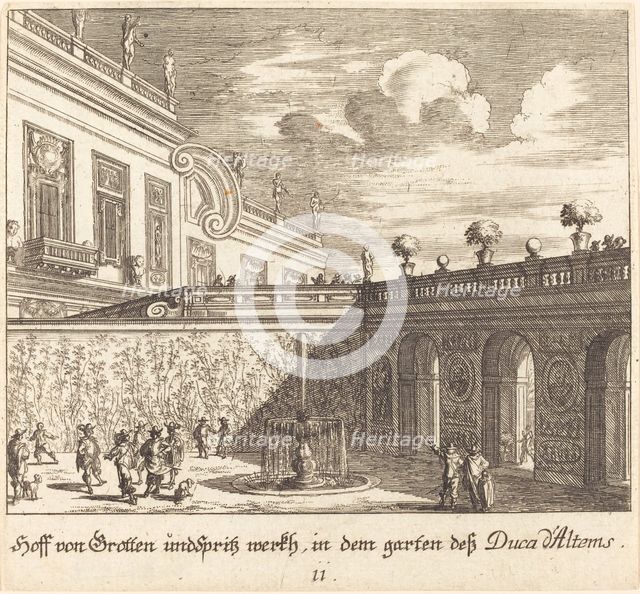 Garden, Duke d'Altems, 1681. Creator: Melchior Küsel.