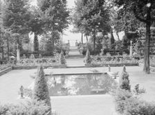 Garden, East Hampton, Long Island, between 1933 and 1942. Creator: Arnold Genthe
