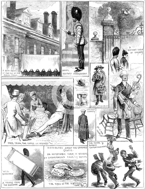 Garden Fete at Chelsea Hospital for the Royal Army Coffee Taverns Association, 1883. Creator: Unknown.