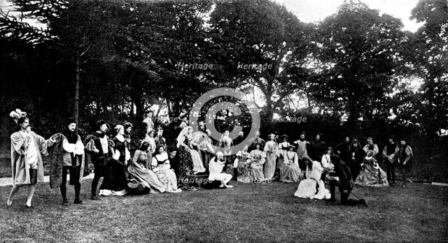 Garden Fête in the grounds of Otterspool House, Liverpool:...play adapted from Chaucer, 1895. Creator: Unknown.
