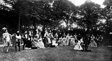 Garden Fête in the grounds of Otterspool House, Liverpool:...play adapted from Chaucer, 1895. Creator: Unknown
