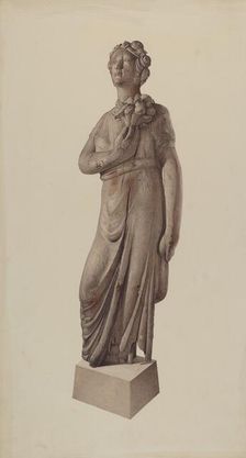 Garden Figure, c. 1939. Creator: Robert Pohle