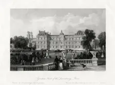 Garden-Front of the Luxembourg, Paris France, 1875. Artist: E Radclyffe