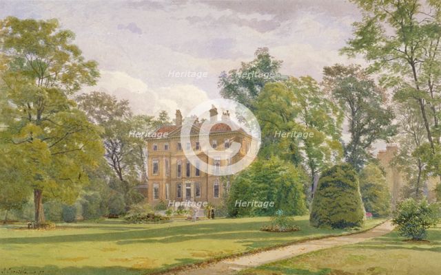 Garden front of Wandsworth Manor House, St John's Hill, Wandsworth, London, 1887. Artist: John Crowther