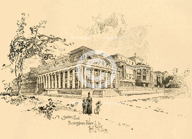 Garden front, Buckingham Palace, Westminster, London, c1890. Creator: Unknown.