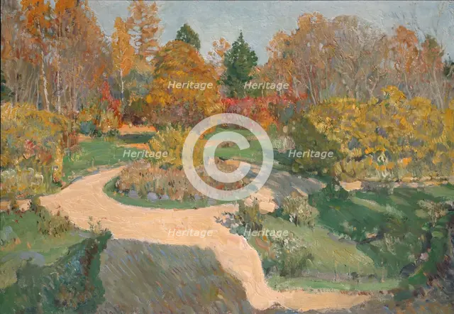 Garden in Autumn. Artist: Vinogradov, Sergei Arsenyevich (1869-1938)