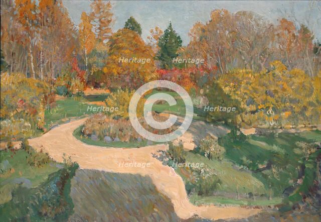 Garden in Autumn. Artist: Vinogradov, Sergei Arsenyevich (1869-1938)