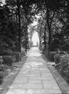 Garden in East Hampton, Long Island, between 1933 and 1942. Creator: Arnold Genthe