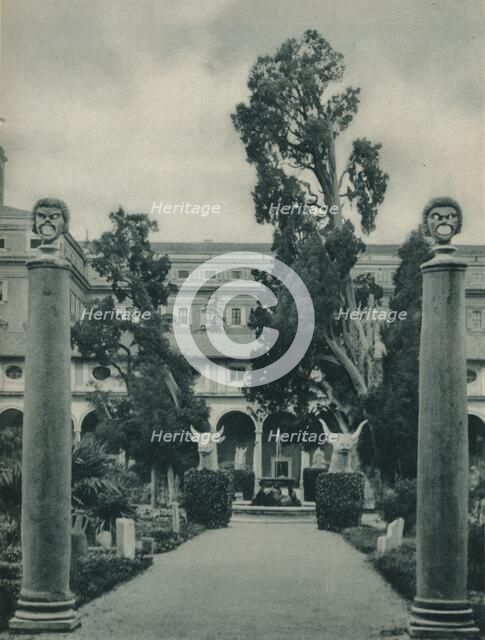 Garden in the Museum of the Baths of Diocletian, Rome, Italy, 1927. Artist: Eugen Poppel.