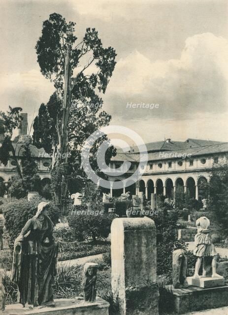 Garden in the Museum of the Baths of Diocletian, Rome, Italy, c1926 (1927). Artist: Eugen Poppel.