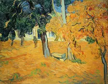 Garden in the Saint Paul's Hospital in Saint-Rémy, 1889. Creator: Gogh, Vincent, van (1853-1890)