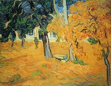 Garden in the Saint Paul's Hospital in Saint-Rémy, 1889. Creator: Gogh, Vincent, van (1853-1890)