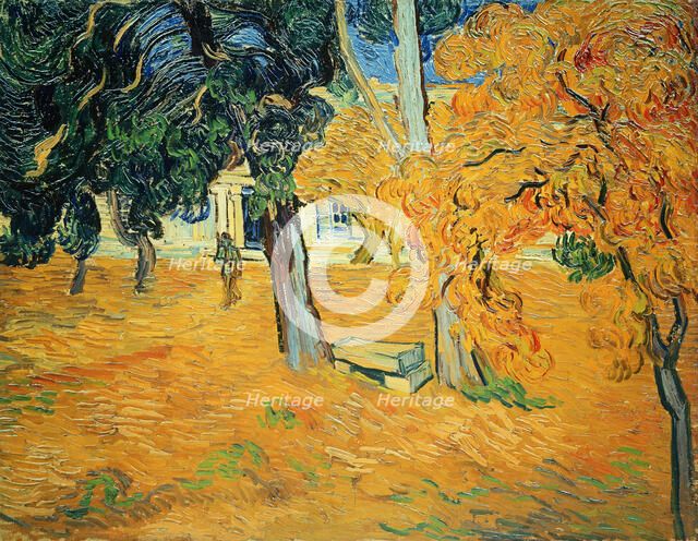 Garden in the Saint Paul's Hospital in Saint-Rémy, 1889. Creator: Gogh, Vincent, van (1853-1890).