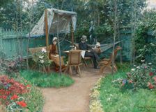 Garden interior from Linköping, between 1887 and 1888. Creator: Johan Krouthén