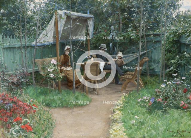 Garden interior from Linköping, between 1887 and 1888. Creator: Johan Krouthén.