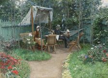 Garden interior from Linköping, between 1887 and 1888. Creator: Johan Krouthén