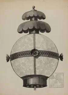 Garden Lamp, c. 1937. Creator: Florence Huston