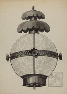 Garden Lamp, c. 1937. Creator: Florence Huston