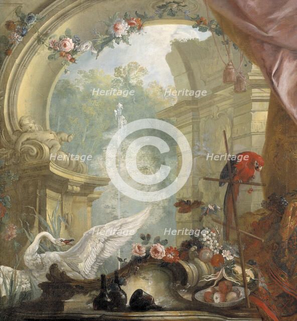 Garden landscape with exotic birds. Creator: Johan Pasch.