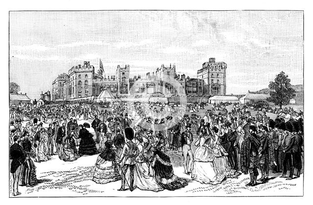 Garden party at Windsor Castle, 19th century. Artist: Unknown
