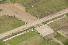 Garden steps leading to the terrace at the site of the Crystal Palace, Penge, London, 2021. Creator: Damian Grady
