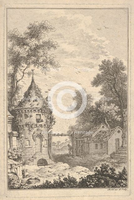 Garden Scene.n.d. Creator: Quentin Pierre Chedel.