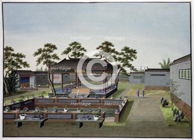 Garden scene, China, c1820-1840. Artist: Unknown