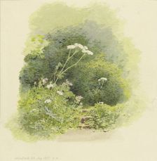 Garden scene in Michelstadt, 1875. Creator: Carl Theodor Reiffenstein