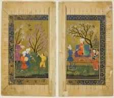Garden Scene, Timurid dynasty (ca. 1370-1507), mid-15th century. Creator: Unknown