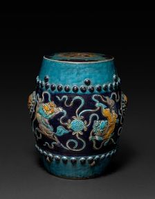 Garden Seat: Fahua Ware, 1368-1644. Creator: Unknown