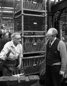 Garden tool production, Brades Tools, Sheffield, South Yorkshire, 1966. Creator: Michael Walters