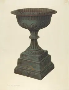 Garden Urn, 1935/1942. Creator: John H. Tercuzzi