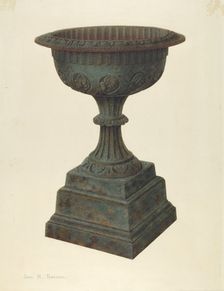Garden Urn, 1935/1942. Creator: John H. Tercuzzi