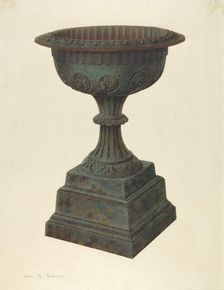 Garden Urn, 1935/1942. Creator: John H. Tercuzzi