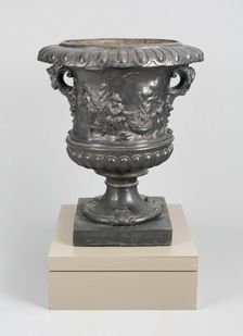 Garden Urn Emblematic of Winter, England, Mid to late 18th century. Creator: Unknown