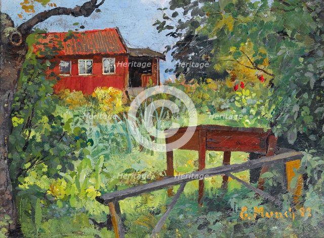 Garden with Red House.