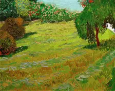 Garden with Weeping Willow, 1888. Creator: Gogh, Vincent, van (1853-1890)