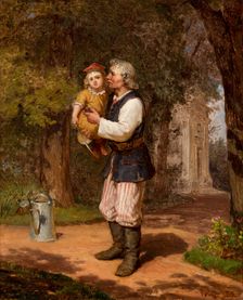 Gardener and a Little Colonel, 1855. Creator: Wojciech Gerson