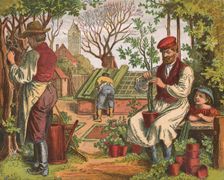 Gardening, 1871. Creator: Oskar Pletsch